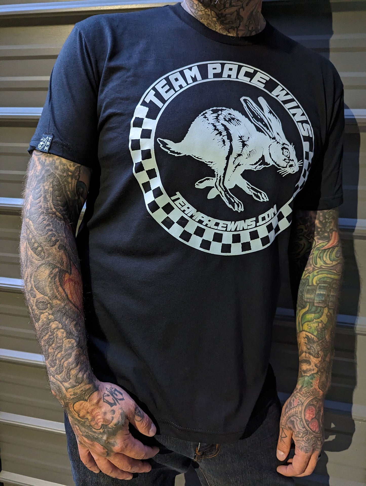 Checkered Hare Team Tee